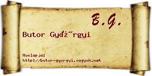 Butor Györgyi névjegykártya
